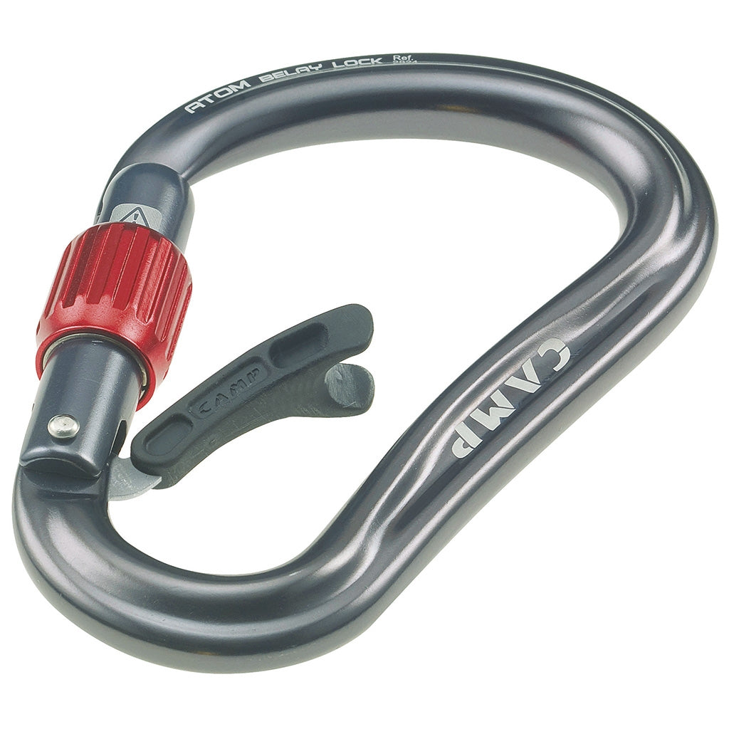 CAMP Atom Belay Lock Carabiner - Gun Metal