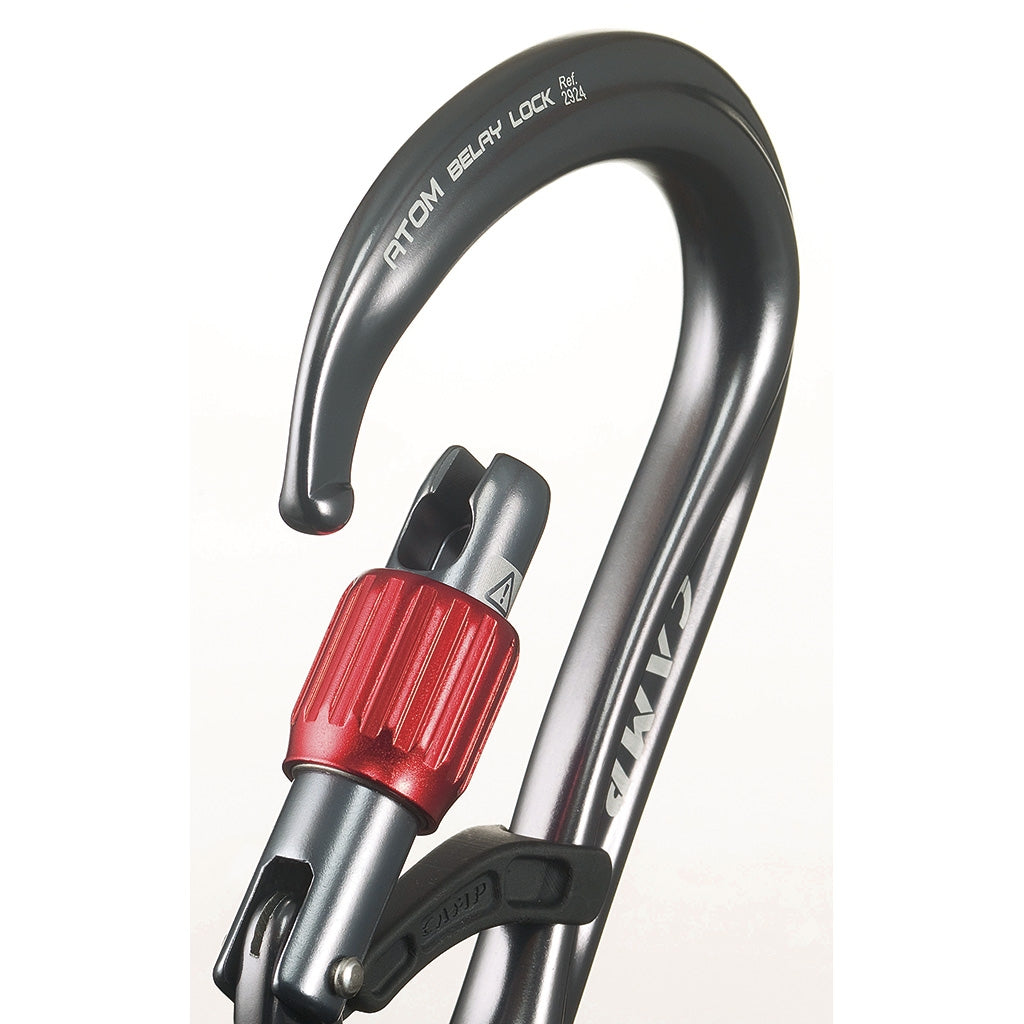 CAMP Atom Belay Lock Carabiner - Gun Metal