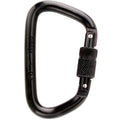 Omega Pacific 7/16" Steel Modified D Screw-Lok Carabiner - Black - BLEM